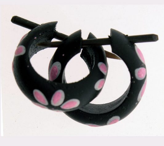 Flower Hoops - Wood